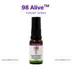 98 Alive Throat Spray 15ml bottle — fast-acting MOCB immune throat support