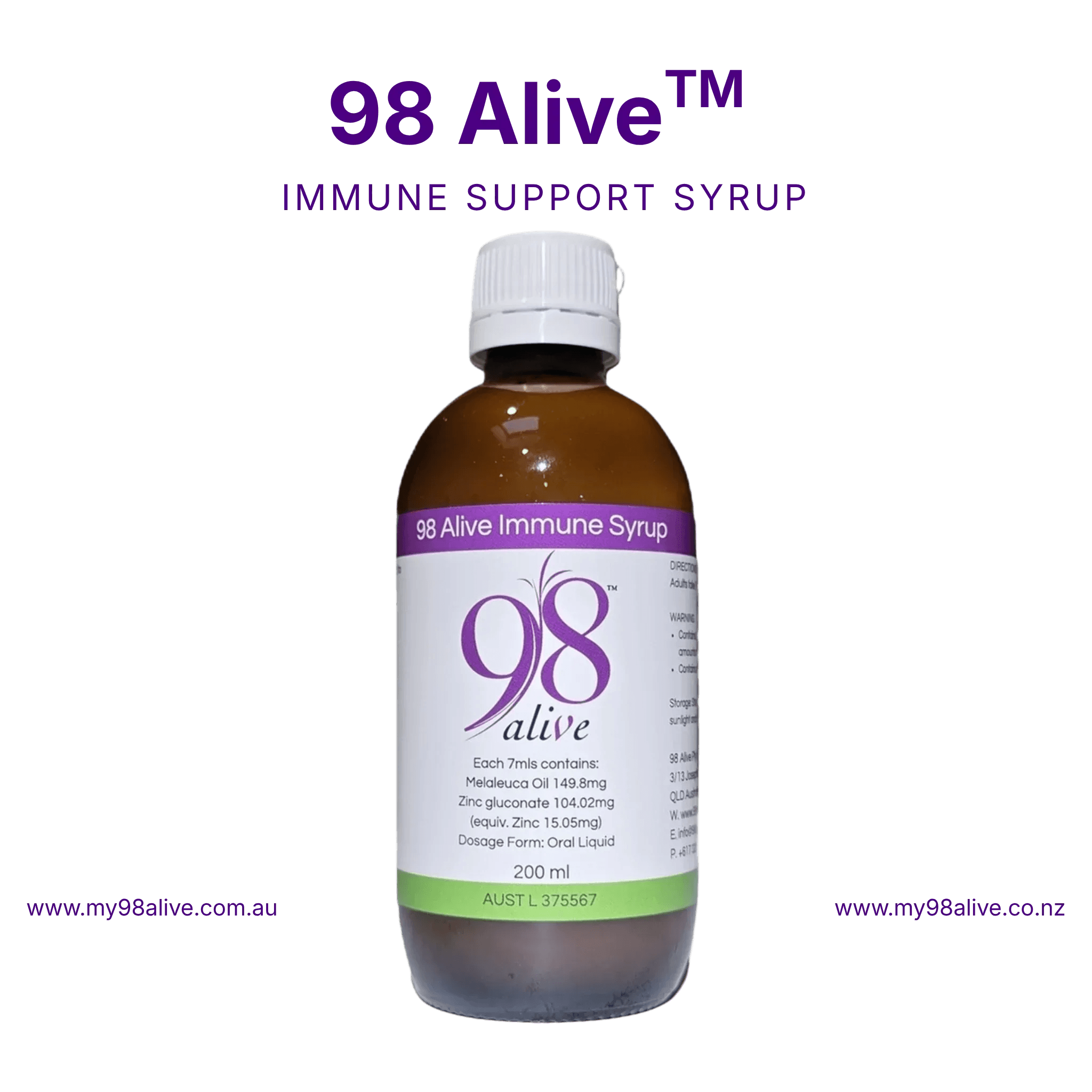 98 Alive Immune Syrup 200ml