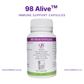 98 Alive immune support capsules bottle on a white background